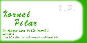kornel pilar business card