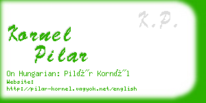 kornel pilar business card